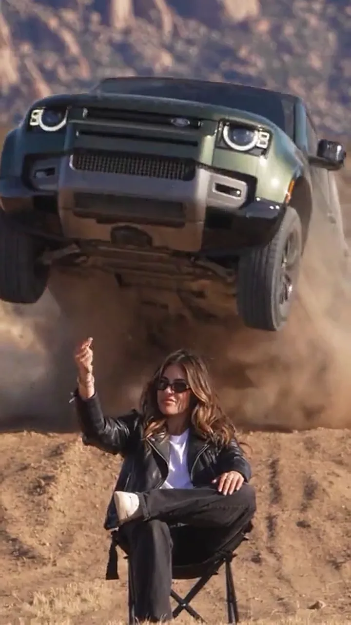 Olive 4x4 car jump template