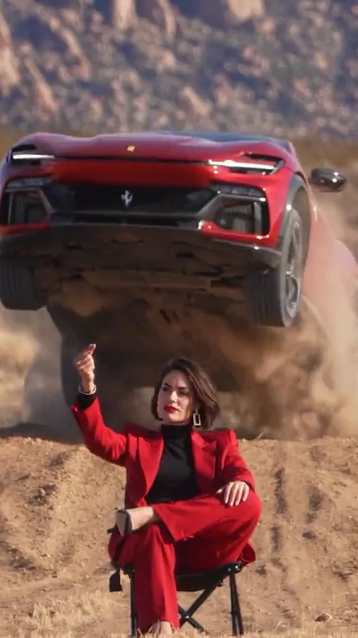 Crimson SUV car jump template